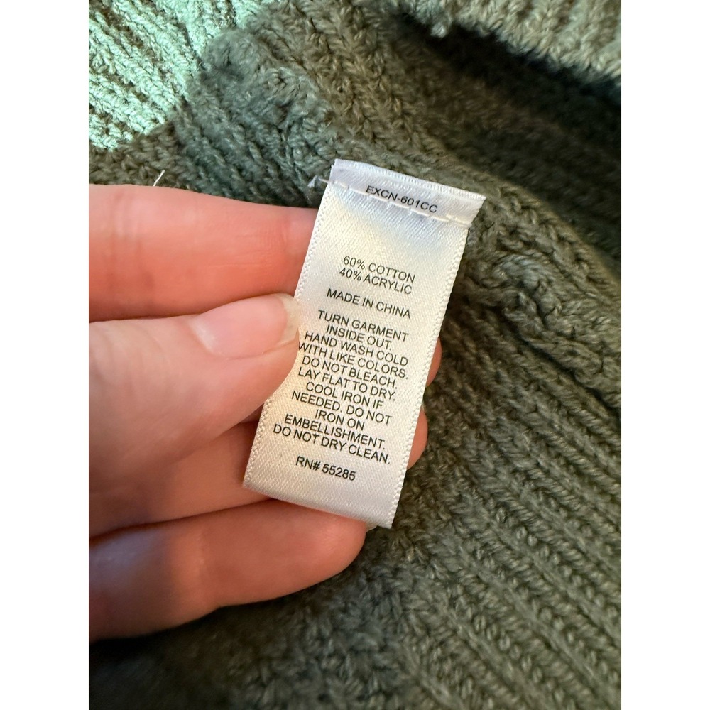 Express Olive Sweater with Gold Studs - Picture 4 of 4